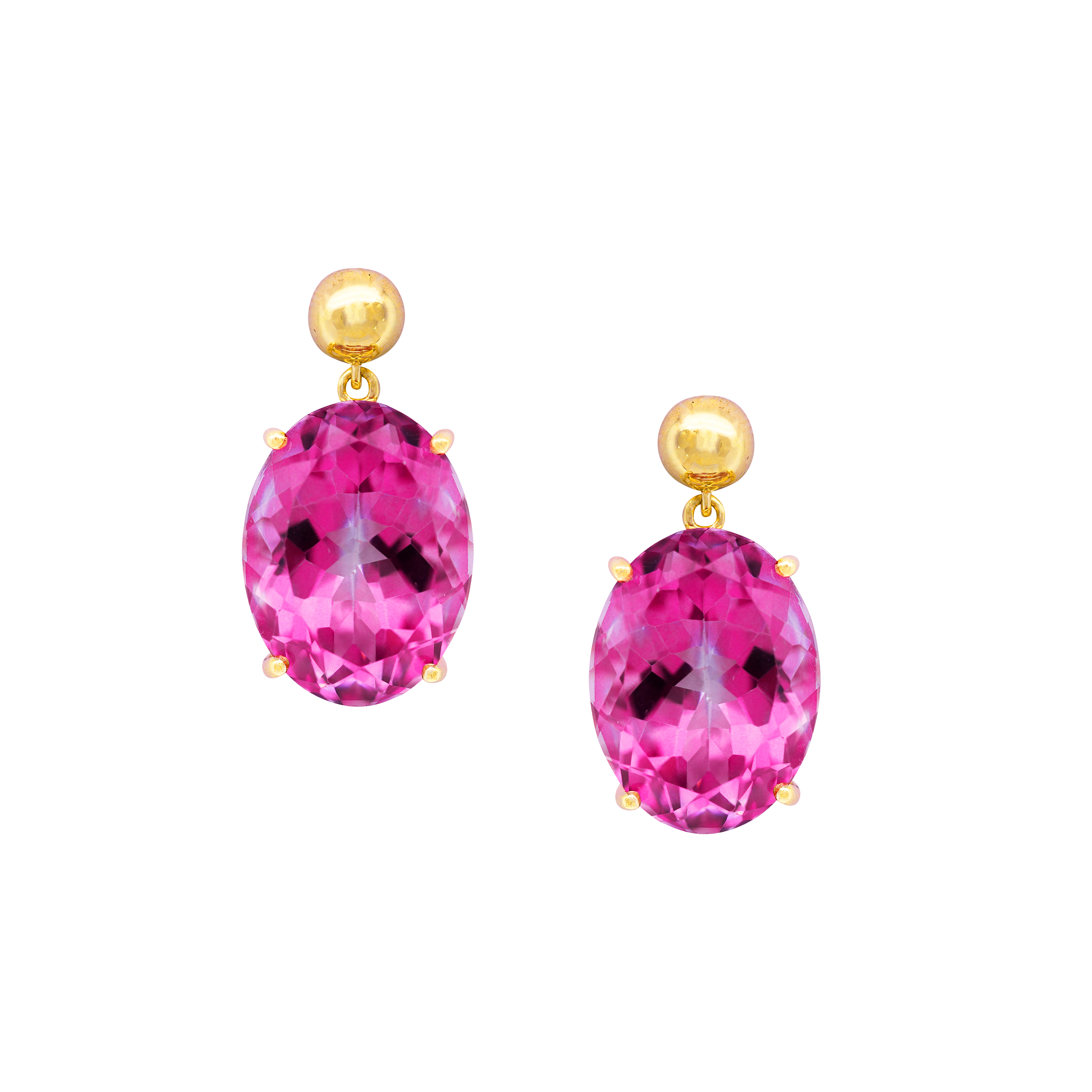 Jacqueline Pink Topaz Earrings